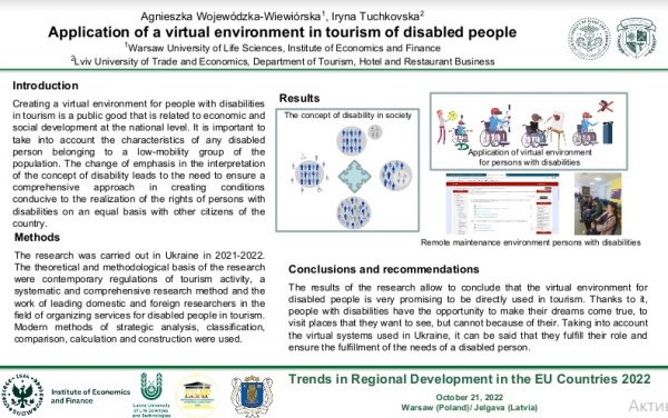 Application of a Virtual Environment in Tourism for Disabled People